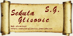 Sekula Glišović vizit kartica